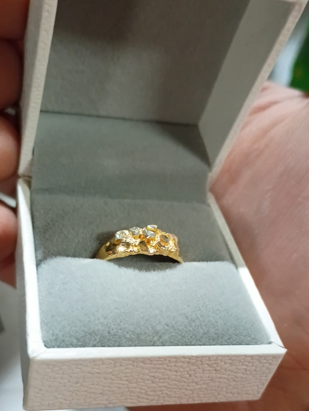10k 10kt Yellow Gold Nugget Ring Size 7 REAL GOLD - Picture 3 of 7